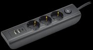 IEK WYP12-16-03-02-ZKU-K02 MODERN Удлинитель У03В с/з 2м 3х1мм2 16А/250В USBх3