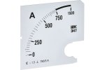 IEK IPA20D-SC-0750 Шкала смен. для амперметра Э47 750/5А-1,5 96х96мм