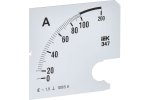 IEK IPA20D-SC-0100 Шкала смен. для амперметра Э47 100/5А-1,5 96х96мм