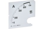 IEK IPA20D-SC-0600 Шкала смен. для амперметра Э47 600/5А-1,5 96х96мм