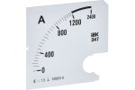 IEK IPA20D-SC-1200 Шкала смен. для амперметра Э47 1200/5А-1,5 96х96мм
