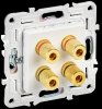 IEK SK-S40-K01 SKANDY Аудиорозетка 4-мест. SK-A01W