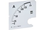 IEK IPA20D-SC-0125 Шкала смен. для амперметра Э47 125/5А-1,5 96х96мм