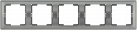 Фотография товара 'IEK Рамка 5-местная горизонтальная РГ-5-БА BOLERO, EMB50-K95'