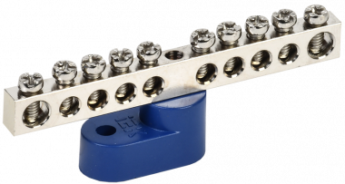 Фотография товара 'IEK Шина N "ноль" на одном угловом изоляторе Ni ШНИ-6х9-10-У1-С, YNN10-10-C1-K07-N'