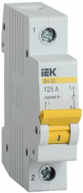 Фотография товара 'IEK Выключатель нагрузки (мини-рубильник) ВН-32 1Р 125А, MNV10-1-125'