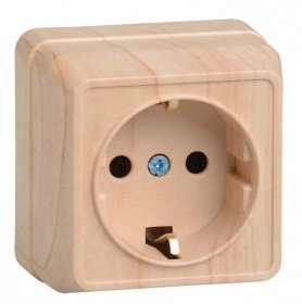 Фотография товара 'IEK Розетка 1-местная для открытой установки РС20-3-ОС с заземляющим контактом 16А ОКТАВА, ERO11-K03-16-DC'