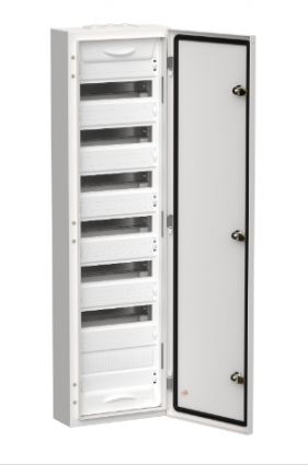 Фотография товара 'IEK TITAN 5 Корпус металлический ЩРн-84 (1х84) 1085х310х140мм IP54 белый (одна дверь) TI5-50-N-084-54'