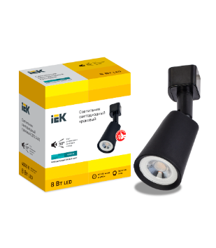 Фотография товара 'IEK LIGHTING Светильник светодиодный трековый ДТО 1402 8Вт 4000К однофазный 50град черный LT-DSO0-1402-08-40-K02'