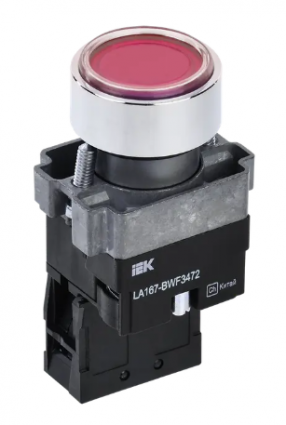 Фотография товара 'IEK Кнопка управления LA167-BWF3472 d=22мм RC 1р с подсветкой BBT20-BWF3472-2-12-67-K04'