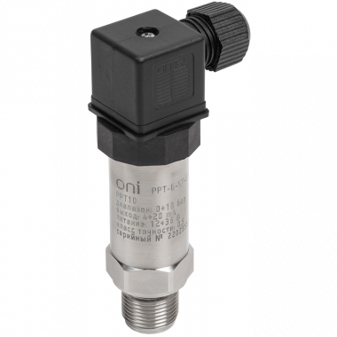 Фотография товара 'IEK PPT-G-ST-010-4-20-2-2 Преобр. давл. PPT10 0,5% 0-10Бар 4-20мА G1/2 DIN43650 ONI'