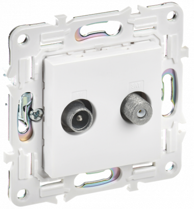 Фотография товара 'IEK SK-AF20-O-K01 SKANDY Роз. двойная TV+SAT SK-A13W'