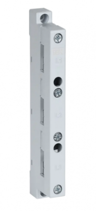 Фотография товара 'IEK Изолятор шинный плоский ИШП 3P для горизонтальных шин 5х15-10х30мм YIS42-3-200'