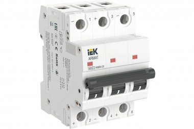 Фотография товара 'IEK AR-M06N-3-Z002DC ARMAT Авт. выкл. M06N-DC 3P Z 2А'