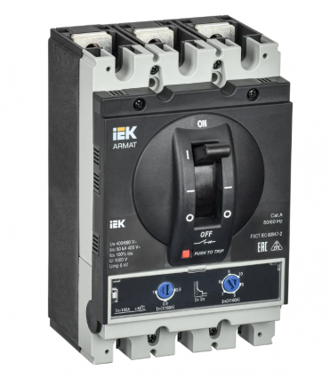 Фотография товара 'IEK ARMAT Автоматический выключатель в литом корпусе 3P типоразмер G 50кА 160А AR-MCCB-3G-050-0160A-ATUC'