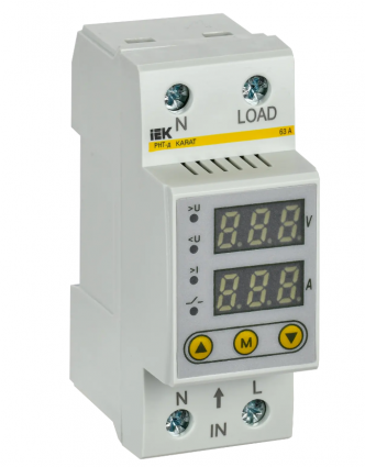 Фотография товара 'IEK Реле напряжения и тока РНТ-д однофазное 36мм 63А IVC21-1-63'