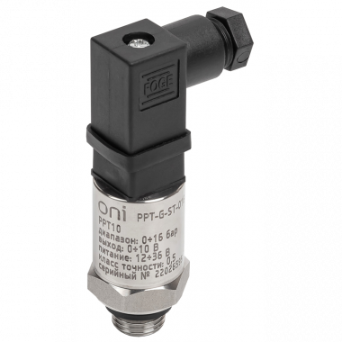 Фотография товара 'IEK PPT-G-ST-016-0-10-1-1 Преобр. давл. PPT10 0,5% 0-16Бар 0-10В G1/4 Mini 4-pin ONI'