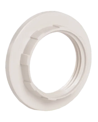 Фотография товара 'IEK Кольцо абажурное КП14-К02 к патрону Е14 пластик белый (индивидуальный пакет) EKP20-01-02-K01'