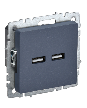 Фотография товара 'IEK BRITE Розетка USB A+A 5В 3,1А РЮ10-1-БрМ маренго BR-U21-D31-K35'