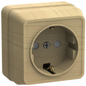 Фотография товара 'IEK Розетка 1-местная для открытой установки РСш20-3-ОС с заземляющим контактом с защитной шторкой 16А ОКТАВА, ERO14-K03-16-DC'