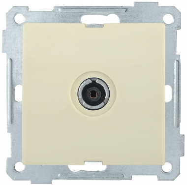 Фотография товара 'IEK Розетка 1-местная телевизионная проходная РТВ10-0-Б BOLERO, EAB12-K33'