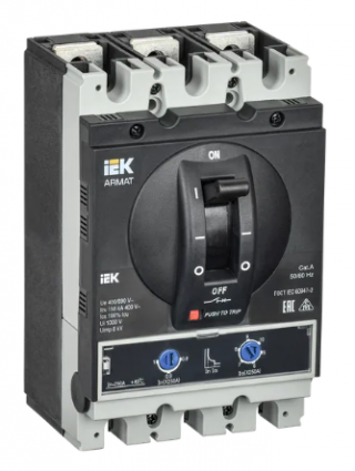 Фотография товара 'IEK ARMAT Автоматический выключатель в литом корпусе 3P типоразмер H 150кА 250А AR-MCCB-3H-150-0250A-ATUC'