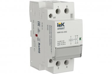 Фотография товара 'IEK AR-KMR10-063-20-230 ARMAT Контактор модульный KMR 63А 230В AC 2НО'