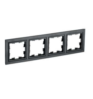 Фотография товара 'IEK BRITE Рамка 4-местная РУ-4-БрЧ черный BR-M42-K02'