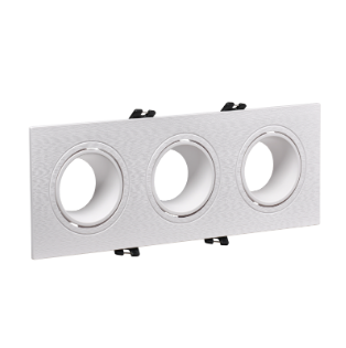 Фотография товара 'IEK LIGHTING Светильник 4103 встраиваемый под лампу 3хMR16 квадрат пластиковый белый LT-UVB0-4103-GU05-3-K01'