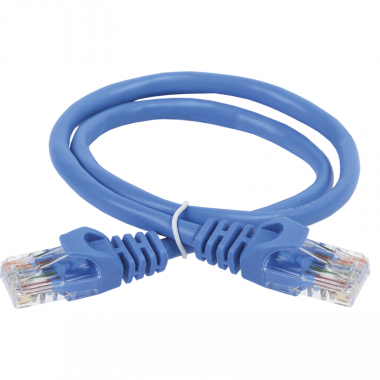 Фотография товара 'IEK PC03-C5EU-1M-G Шнур коммутационный кат.5Е UTP 1м'