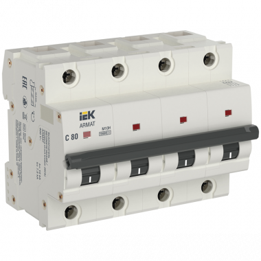 Фотография товара 'IEK AR-M10H-4-C080 ARMAT Авт. выкл. M10H 4P C 80A'