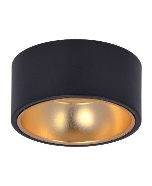 Фотография товара 'IEK LIGHTING Светильник 4017 накладной потолочный под лампу GX53 черный/золото LT-UPB0-4017-GX53-1-K57'