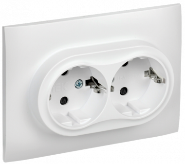 Фотография товара 'IEK SK-R24-16-K01-F SKANDY Роз. 2-я с з/к/ш 16А в сб. SK-R07W'