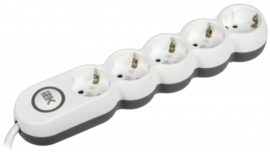 Фотография товара 'IEK Удлинитель У05В 5 мест 2P+PE/3м 3х1,5мм2 16А/250В UNO, WYP53-16-05-03-ZK'