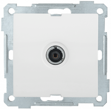 Фотография товара 'IEK Розетка 1-местная телевизионная проходная РТВ10-0-Б BOLERO, EAB12-K01'