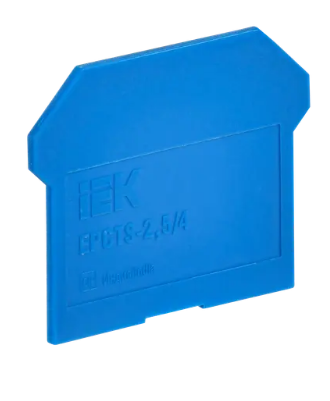 Фотография товара 'IEK Заглушка для колодки клеммной CTS 2,5/4мм2 синяя YCT10-00-K07-002-ZGL'