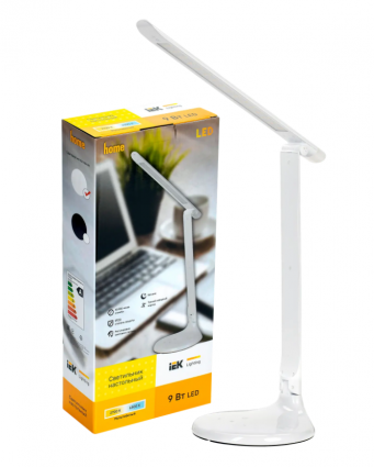 Фотография товара 'IEK LIGHTING Светильник светодиодный настольный 2013 9Вт на подставке диммер ночник белый LDNL0-2013-1-VV-5-K01'