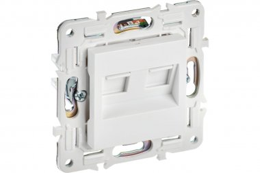 Фотография товара 'IEK SK-K20-2-K01 SKANDY Роз. комп. 2-ая RJ45 кат.6 SK-K04W'