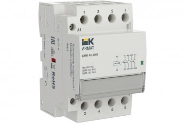 Фотография товара 'IEK AR-KMR10-040-40-230 ARMAT Контактор модульный KMR 40А 230В AC 4НО'