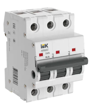 Фотография товара 'IEK ARMAT Выключатель-разъединитель SWN 3P 16А AR-SWN-3-016'