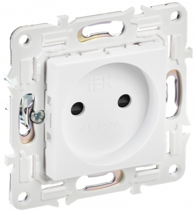 Фотография товара 'IEK SK-R13-10-K01 SKANDY Роз. без з/к с з/ш 10А SK-R01W'