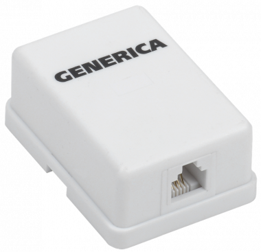 Фотография товара 'IEK CS2-3C03U-12-G Розетка инф. настенная RJ12 кат. 3 UTP 1 порт GENERICA'