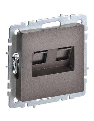 Фотография товара 'IEK BRITE Розетка компьютерная двойная RJ45 кат.5E РК10-2-БрТБ темная бронза BR-K20-1-K45'