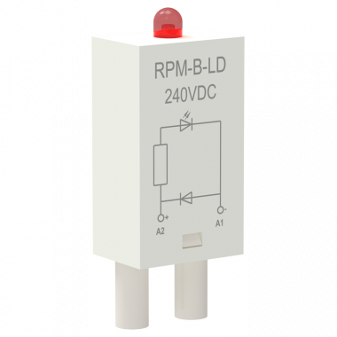 Фотография товара 'IEK RPM-B-LD-DC240V Модуль защиты для реле диод+светодиод 240В DC ONI'