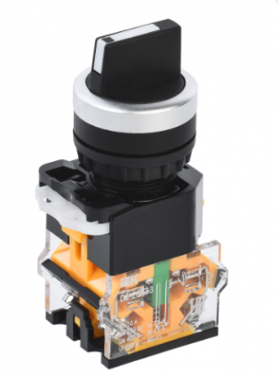 Фотография товара 'IEK Переключатель D8-20X33 на 3 положения 2з черный BSW30-20X33-4-24-2-K02'