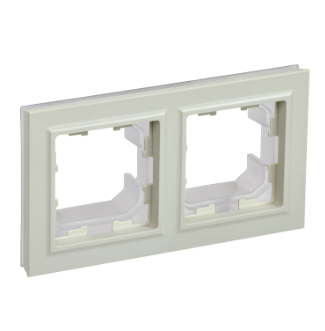 Фотография товара 'IEK BRITE Рамка 2-местная IP44 РУ-2-БрКр-44 бежевый BR-M22-44-K10'