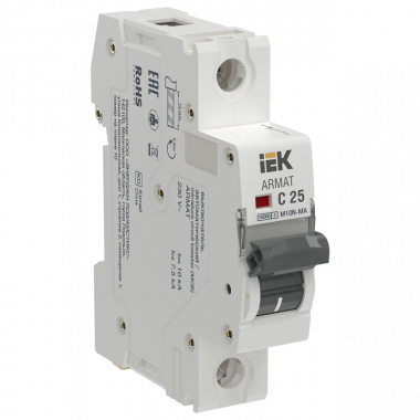 Фотография товара 'IEK AR-M10N-MA-1-C025 ARMAT Авт. выкл. без тепл. расц. M10N-MA 1P C 25А'