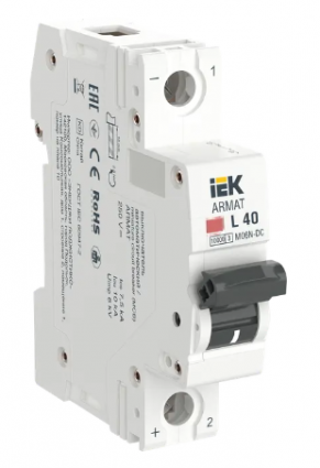 Фотография товара 'IEK ARMAT Автоматический выключатель M06N-DC 1P L 40А, AR-M06N-1-L040DC'