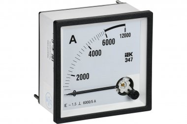 Фотография товара 'IEK IPA20-6-6000-E Амперметр Э47 6000/5А кл. точн. 1,5 96х96мм'