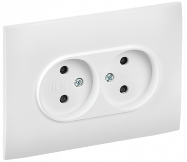 Фотография товара 'IEK SK-R23-10-K01-F SKANDY Роз. 2-я без з/к с з/ш 10А сб. SK-R09W'